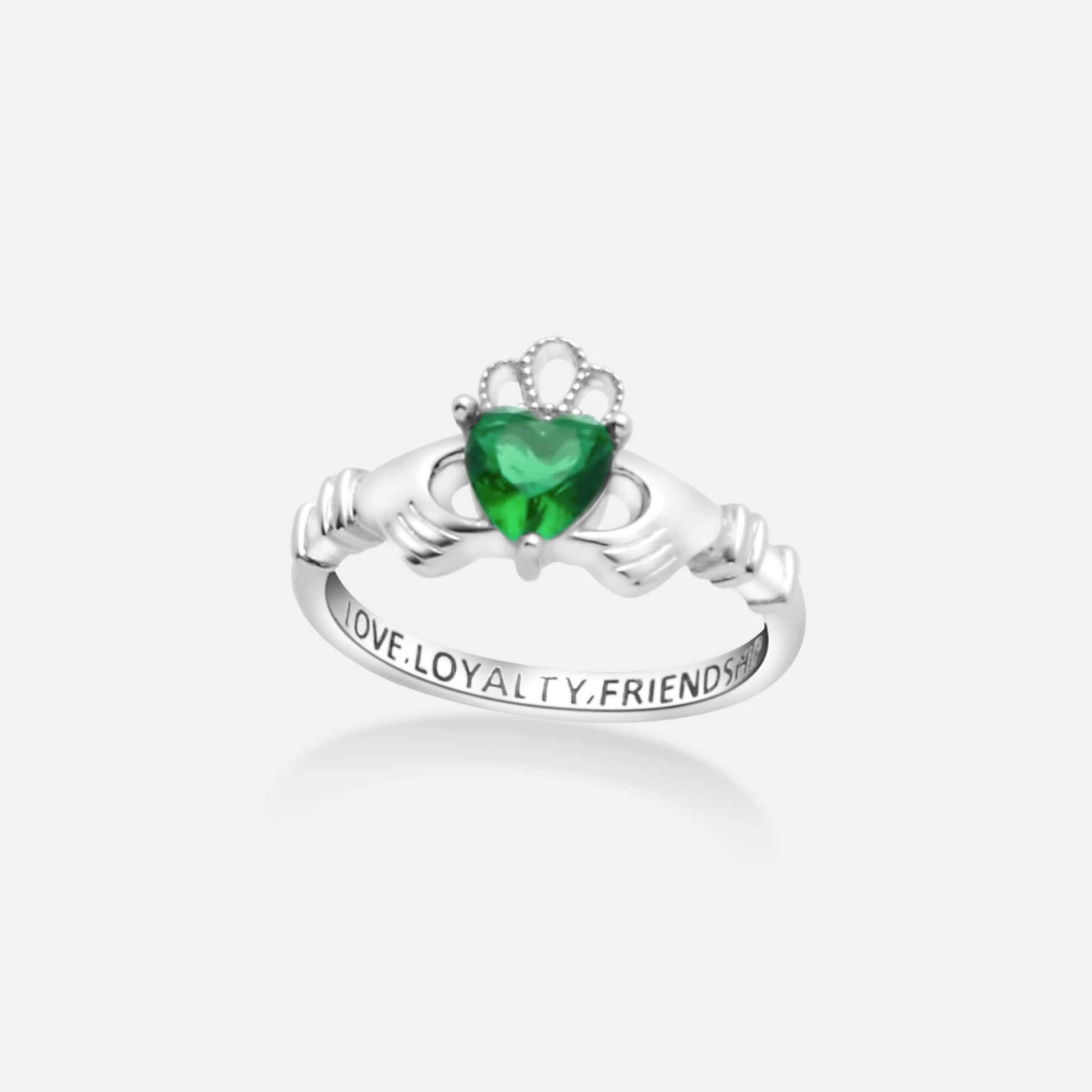 Emerald Claddagh Ring